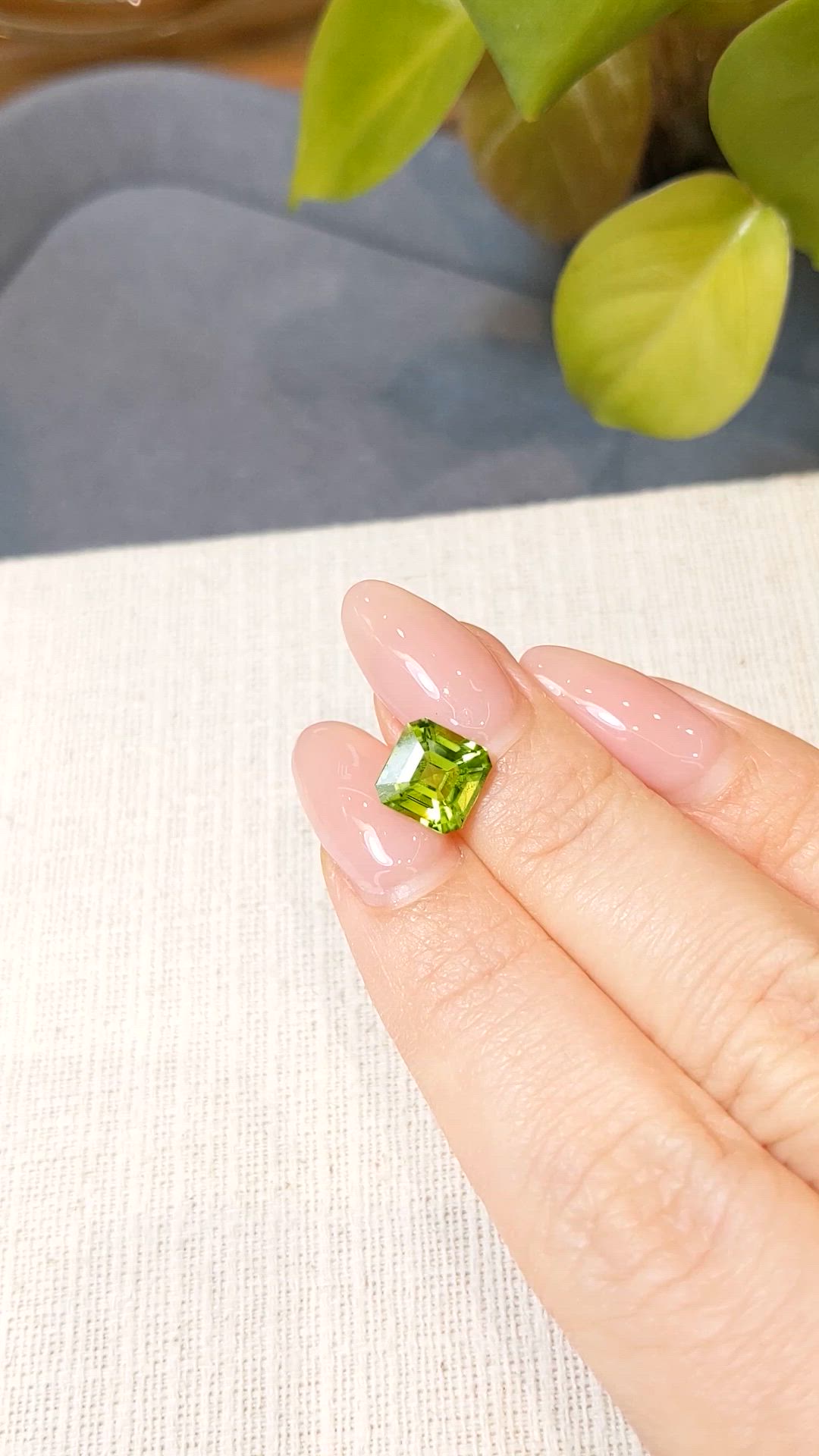 2.61 Ct. Yellowish Green Peridot from Pakistan Size Video