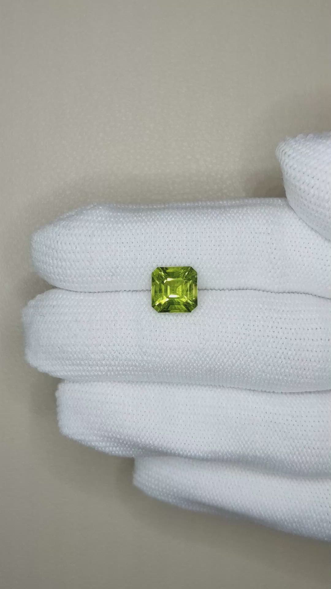 2.61 Ct. Yellowish Green Peridot from Pakistan Size Video
