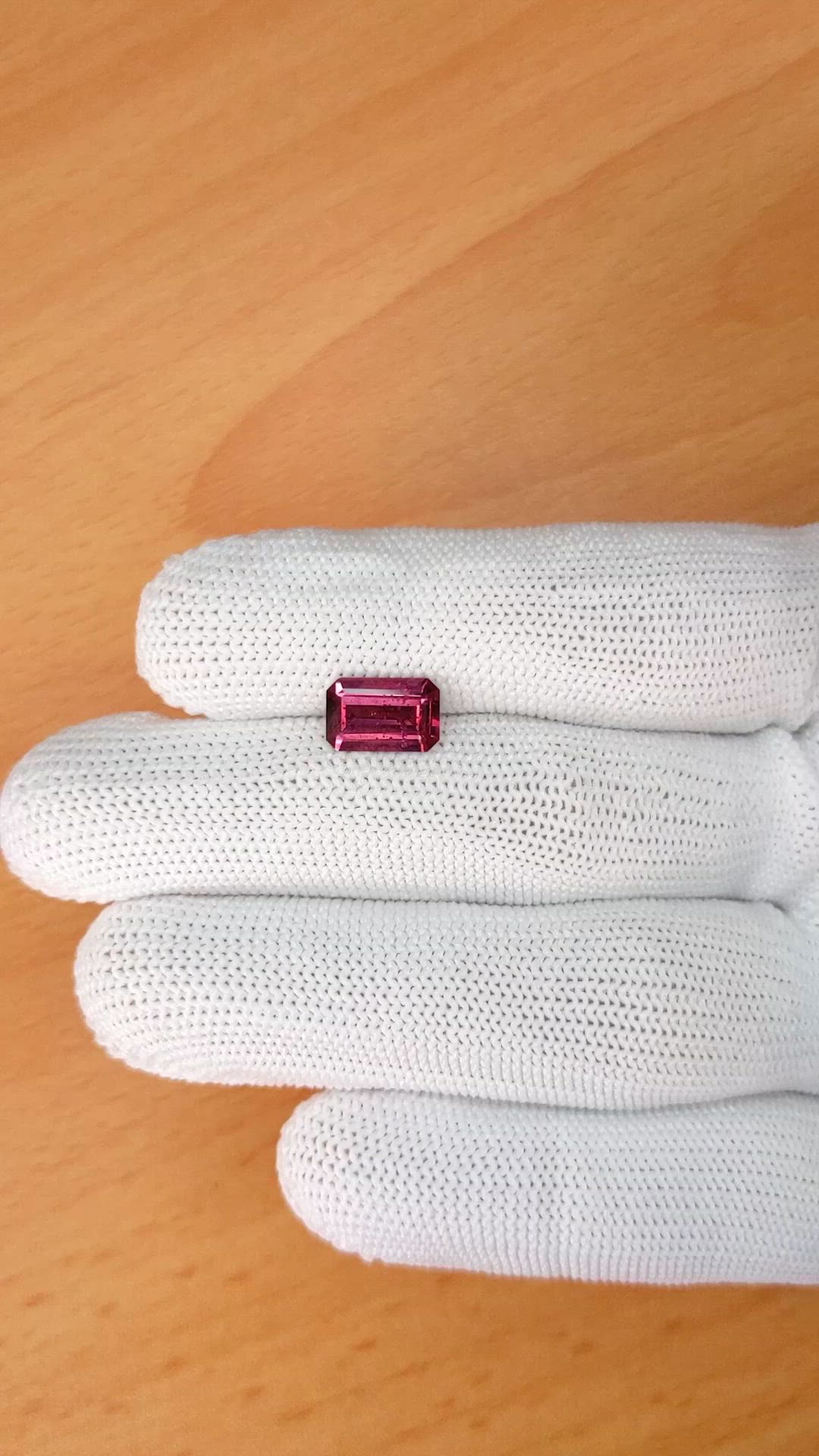 2.14 Ct. Reddish Pink Garnet from Ceylon (Sri Lanka) Size Video