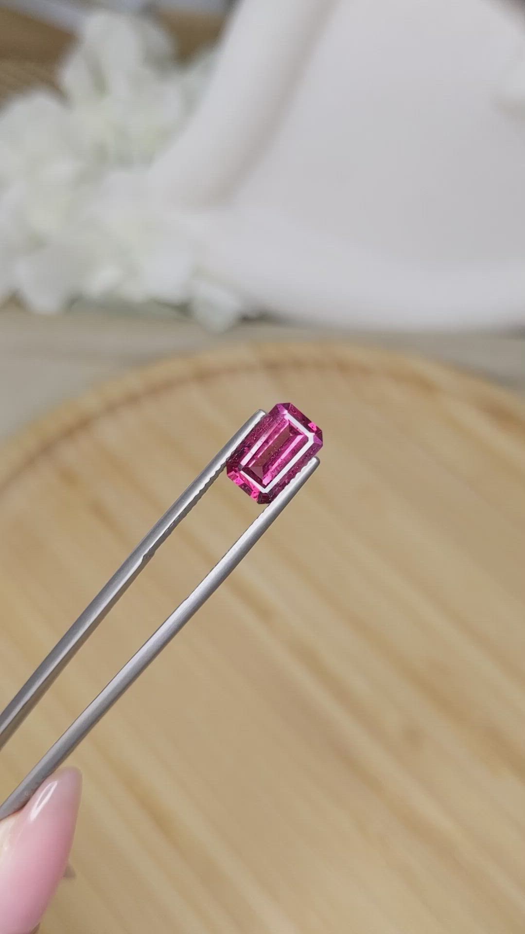 2.14 Ct. Reddish Pink Garnet from Ceylon (Sri Lanka) Size Video