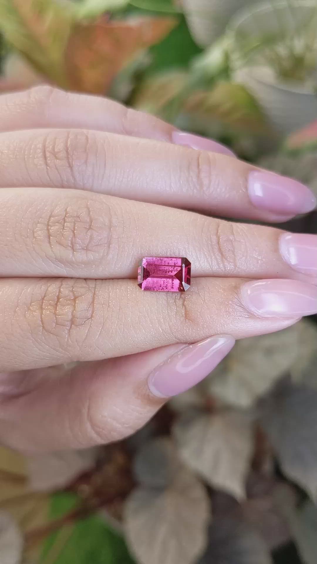 2.14 Ct. Reddish Pink Garnet from Ceylon (Sri Lanka) Size Video
