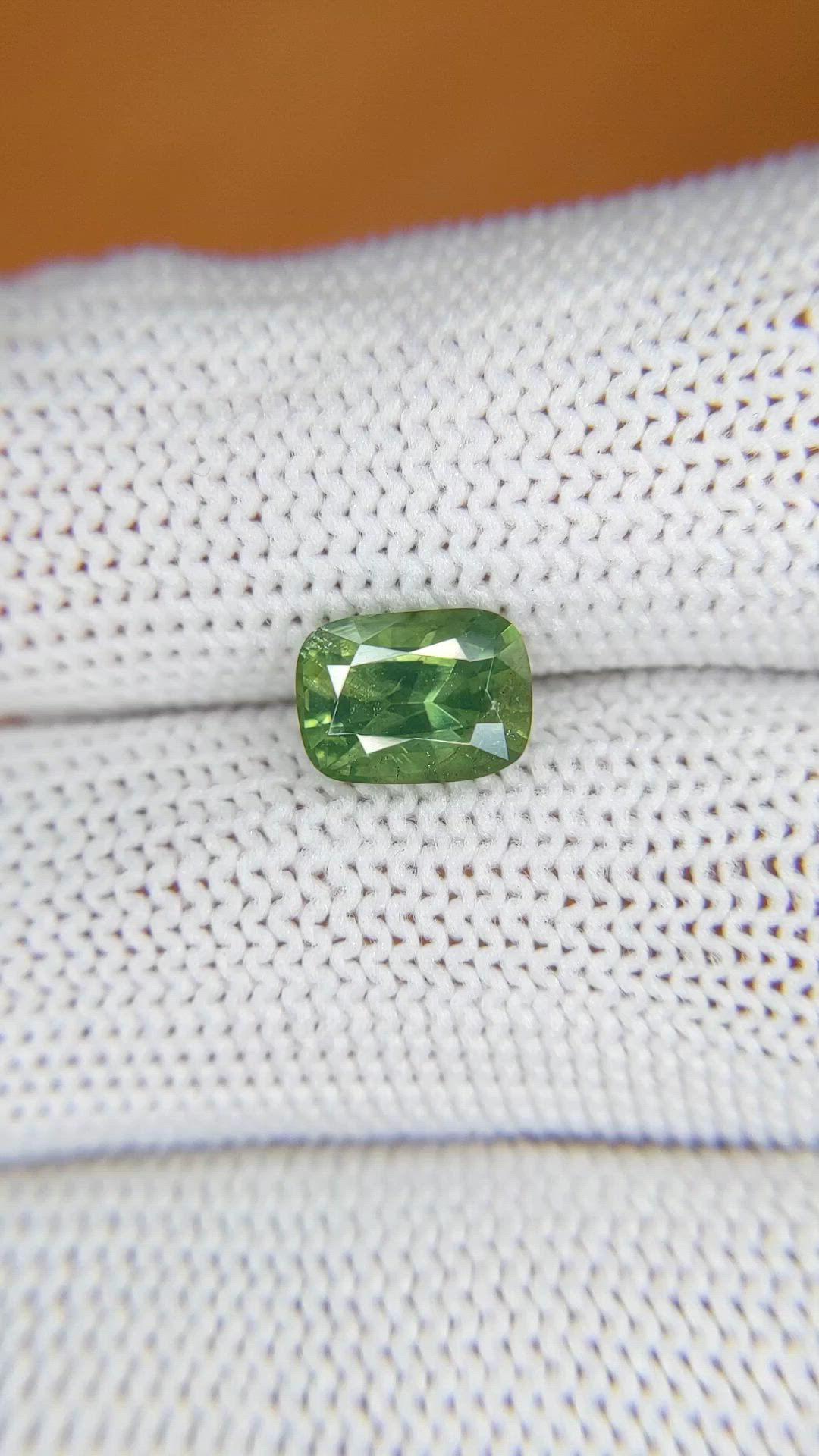2.31 Ct. Green Chrysoberyl from Ceylon (Sri Lanka) Size Video