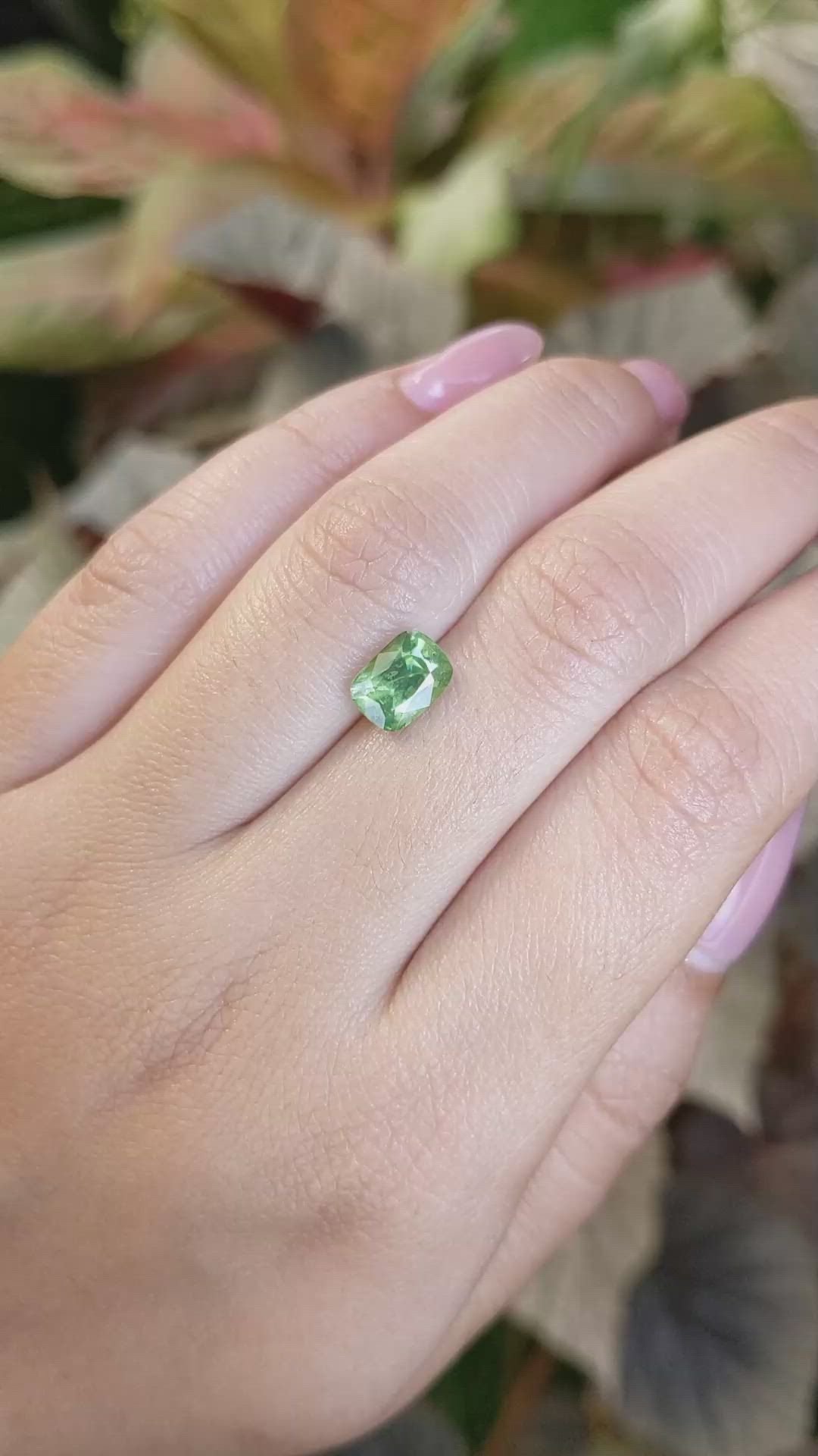 2.31 Ct. Green Chrysoberyl from Ceylon (Sri Lanka) Size Video