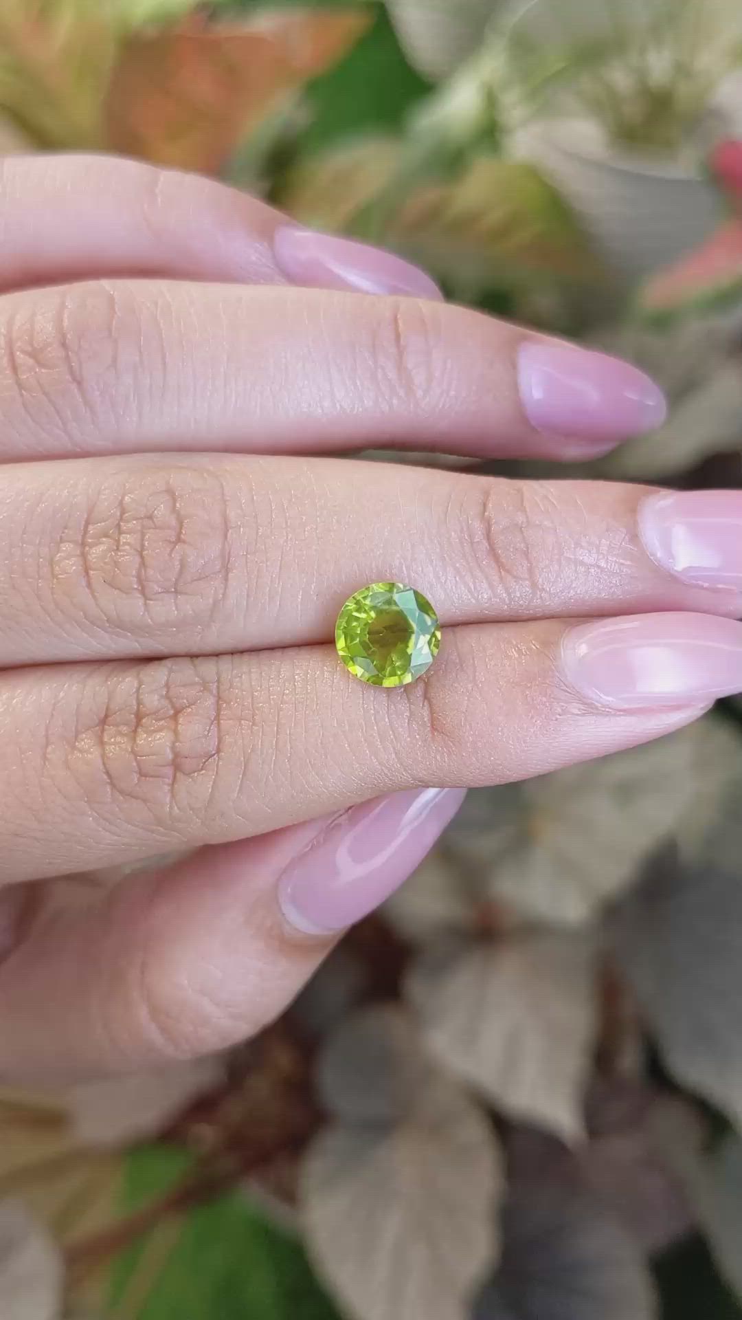1.91 Ct. Yellowish Green Chrysoberyl from Ceylon (Sri Lanka) Size Video