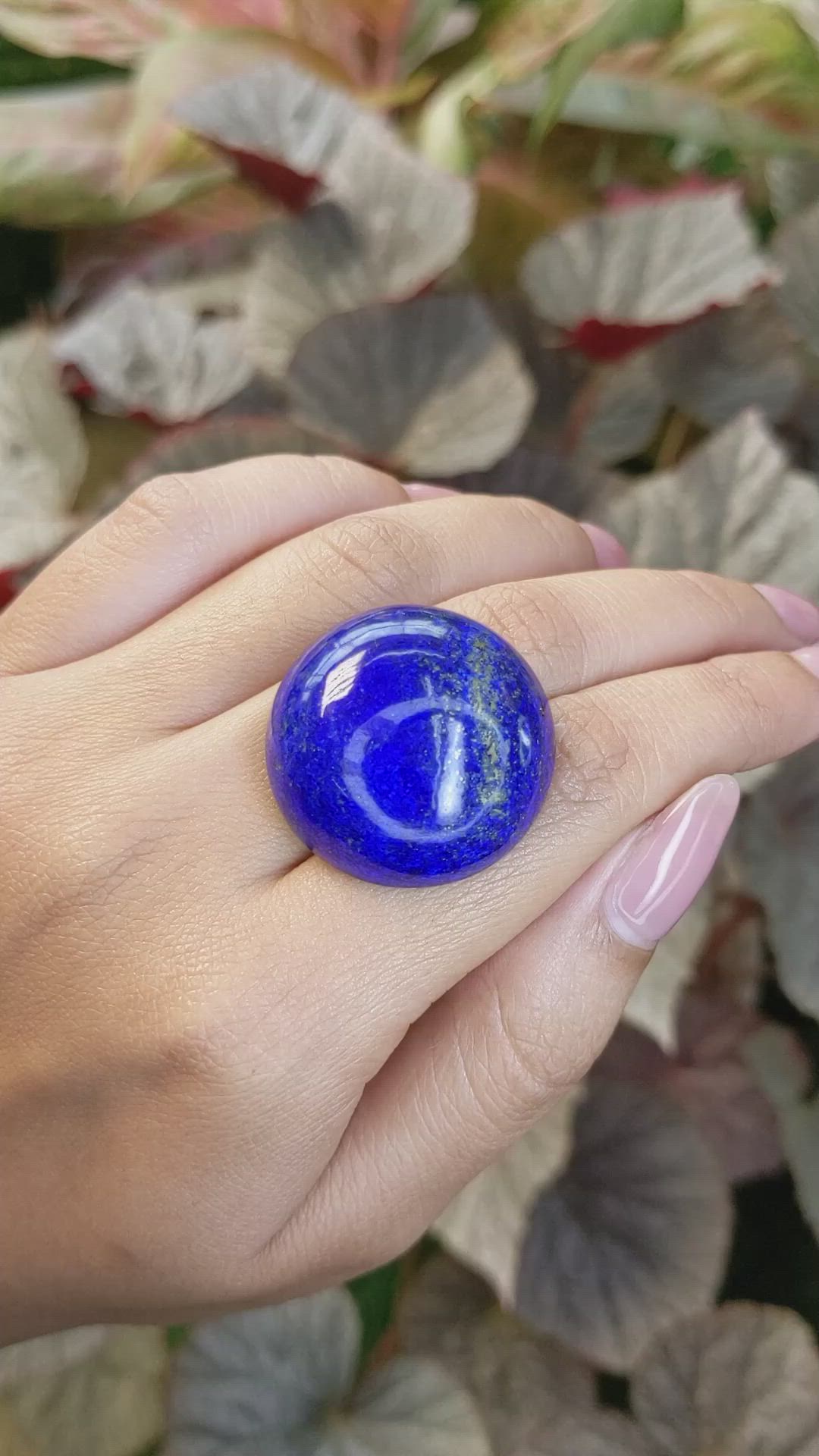 84.60 Ct. Cabochon Lapis from Afghanistan Size Video
