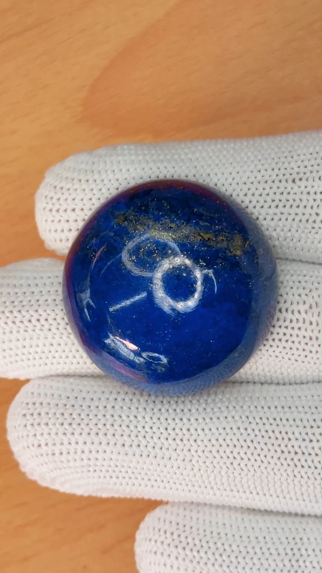 84.60 Ct. Cabochon Lapis from Afghanistan Size Video