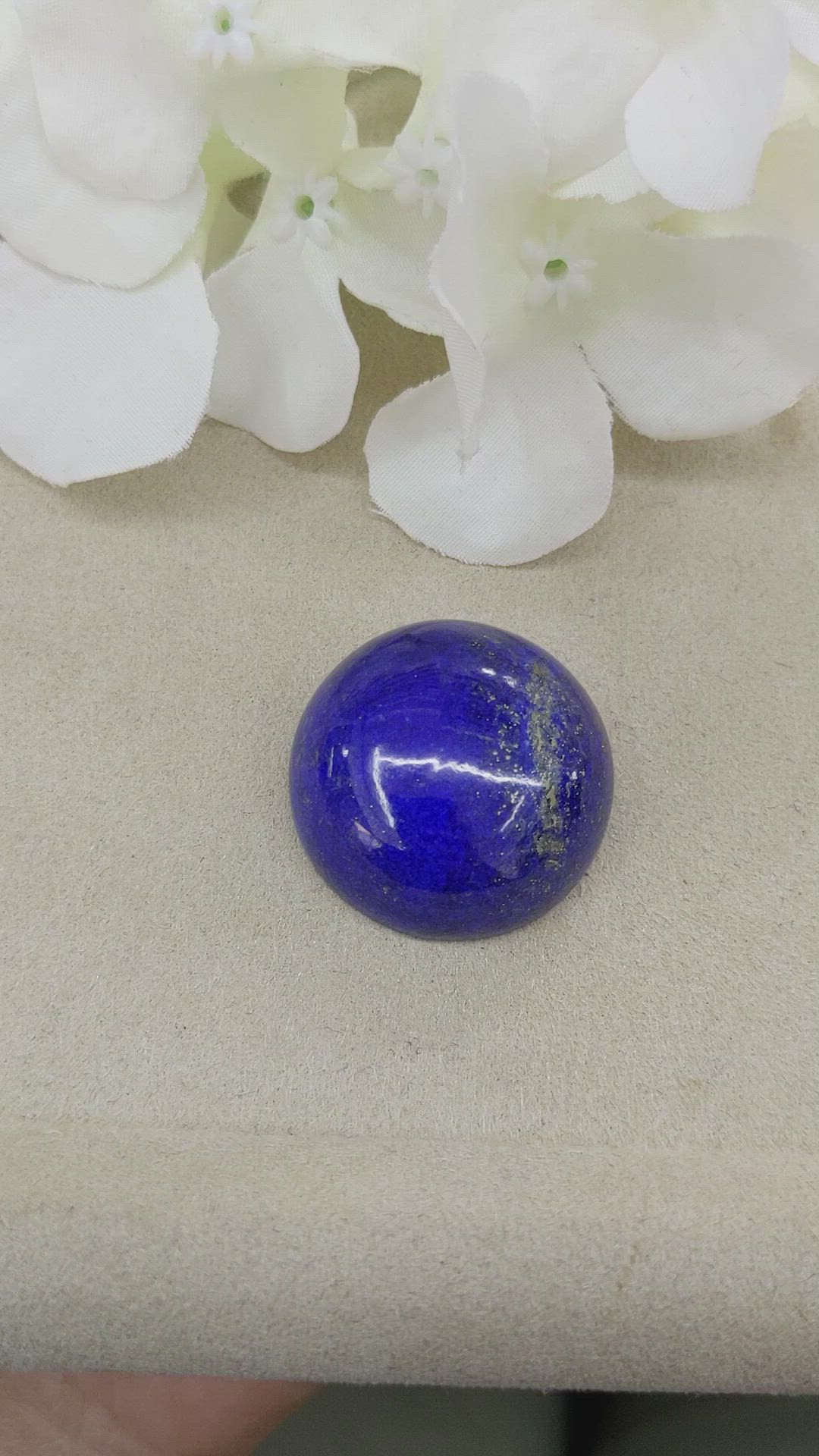 84.60 Ct. Cabochon Lapis from Afghanistan Size Video