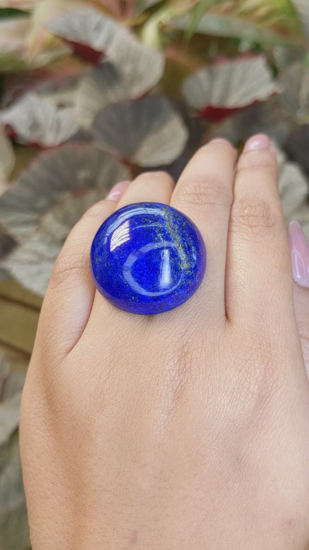 84.60 Ct. Cabochon Lapis from Afghanistan Size Video