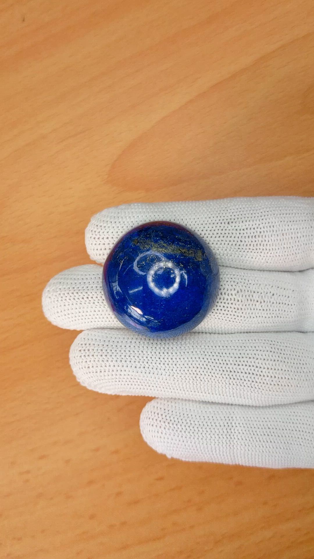 84.60 Ct. Cabochon Lapis from Afghanistan Size Video