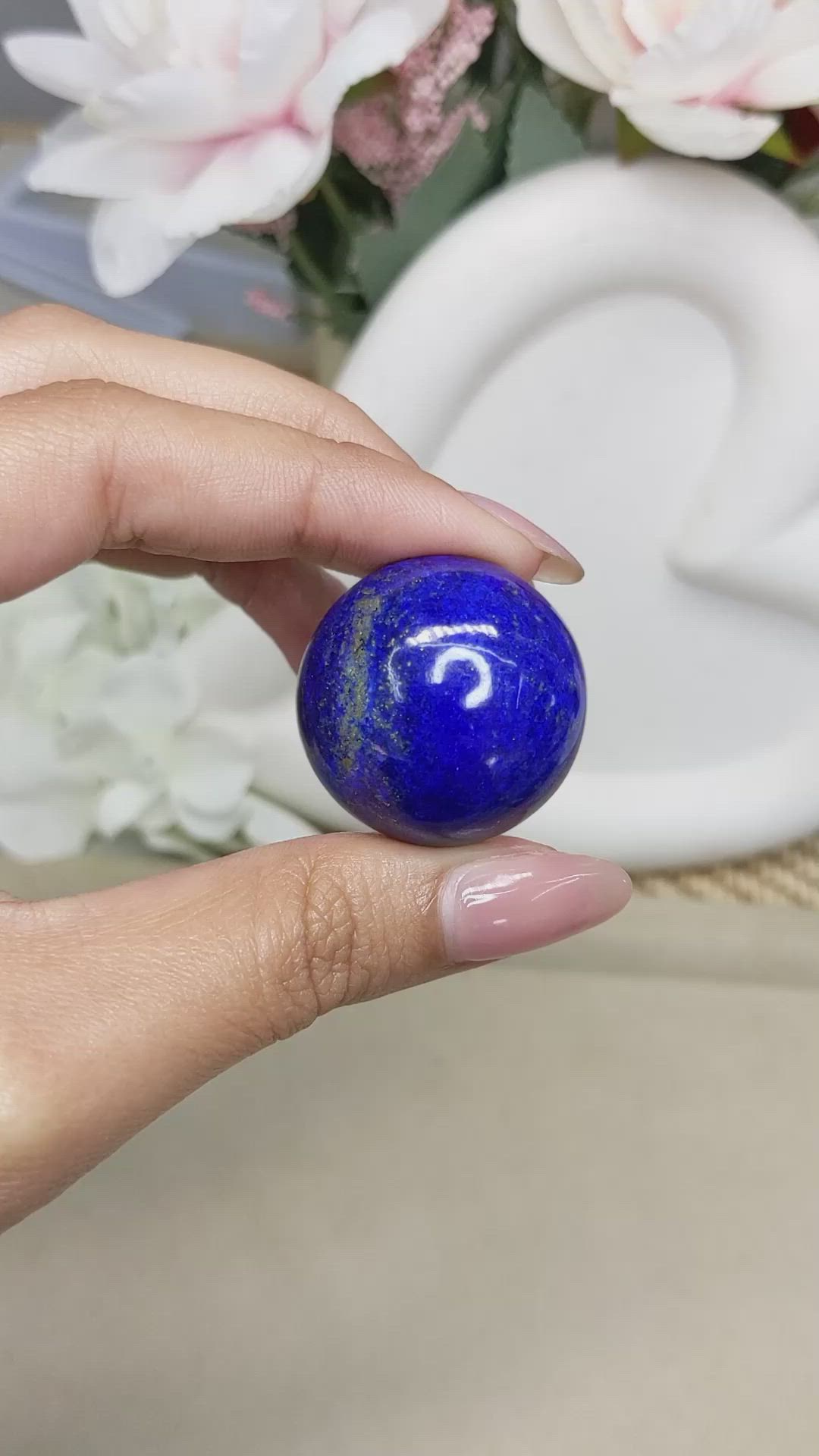 84.60 Ct. Cabochon Lapis from Afghanistan Size Video