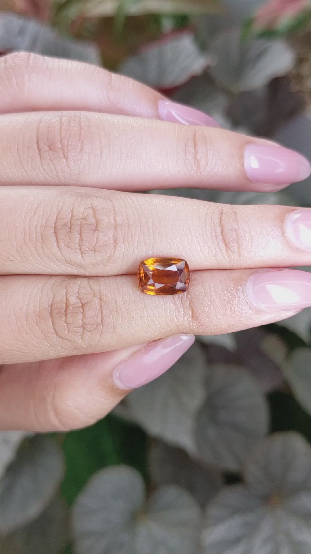 2.93 Ct. Orange Hessonite Garnet from Madagascar Size Video