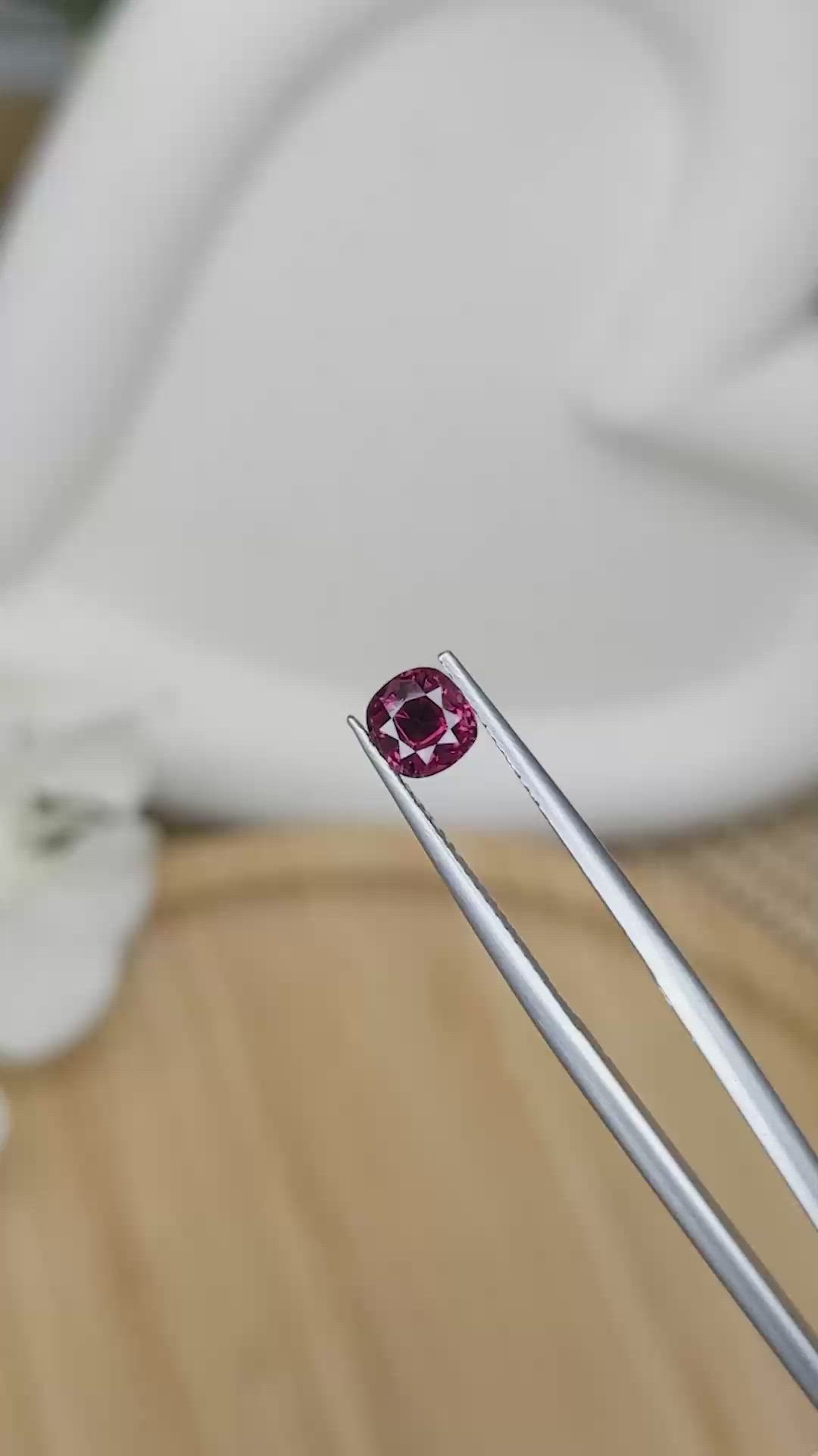 1.08 Ct. Purplish Pink Garnet from Ceylon (Sri Lanka) Size Video