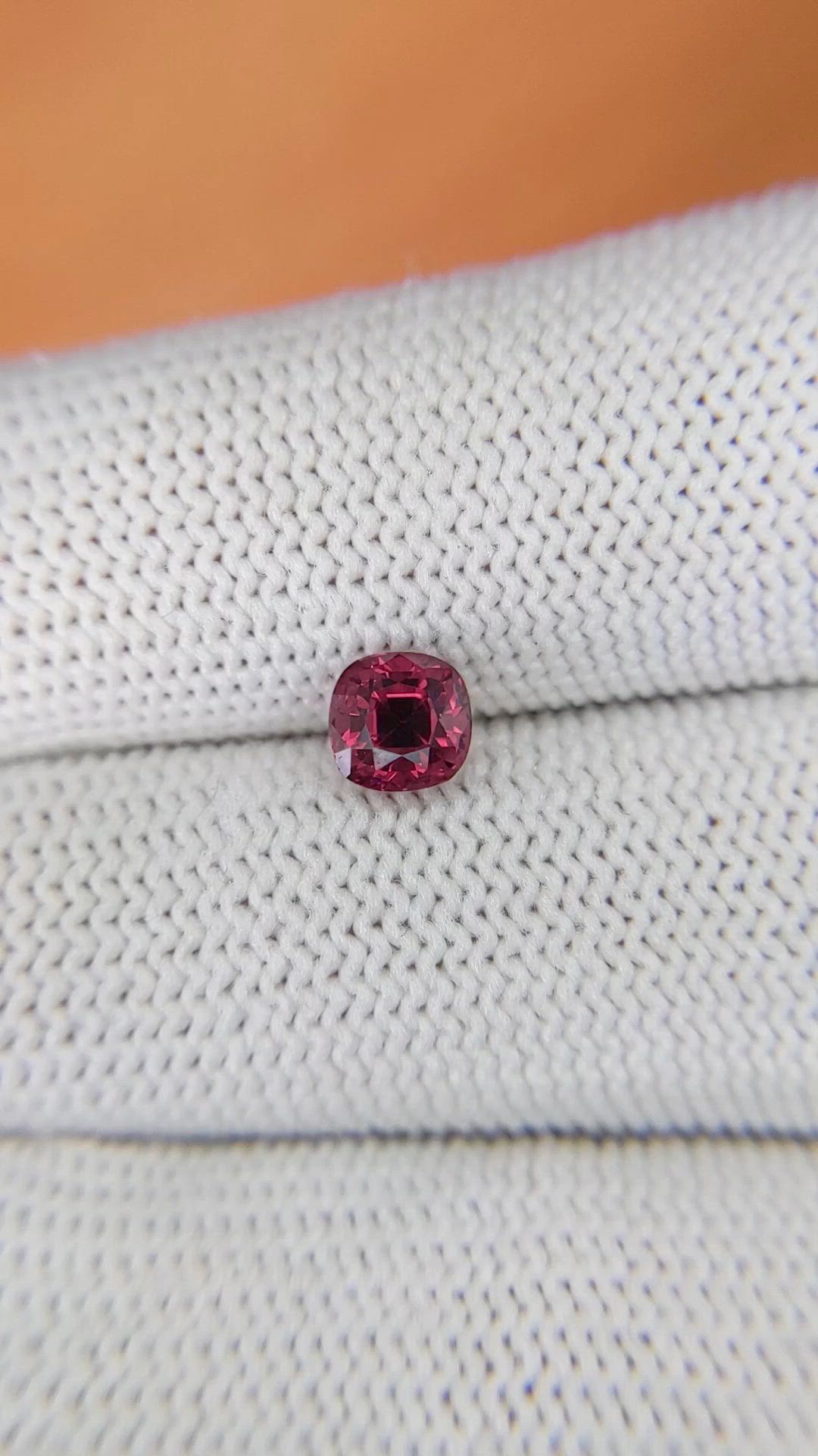 1.08 Ct. Purplish Pink Garnet from Ceylon (Sri Lanka) Size Video