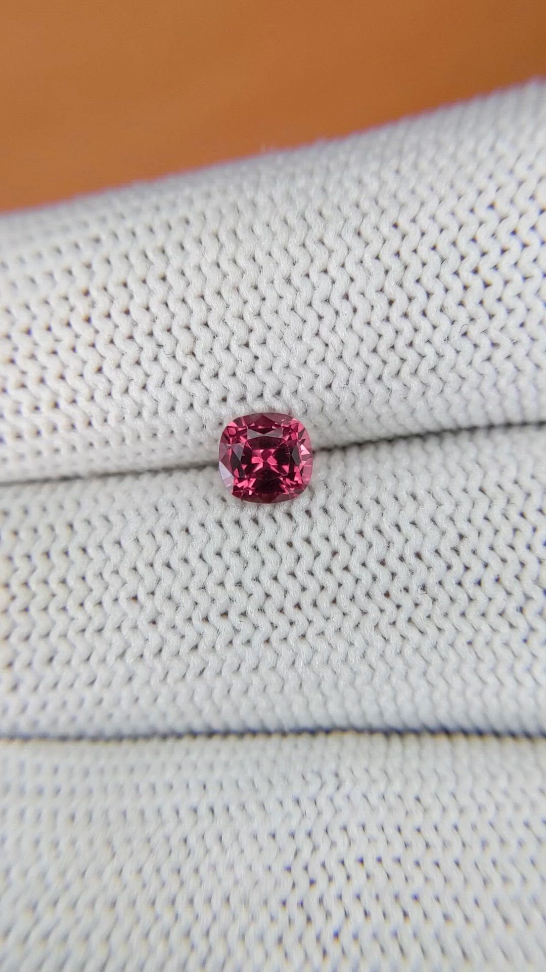 0.67 Ct. Reddish Pink Garnet from Ceylon (Sri Lanka) Size Video