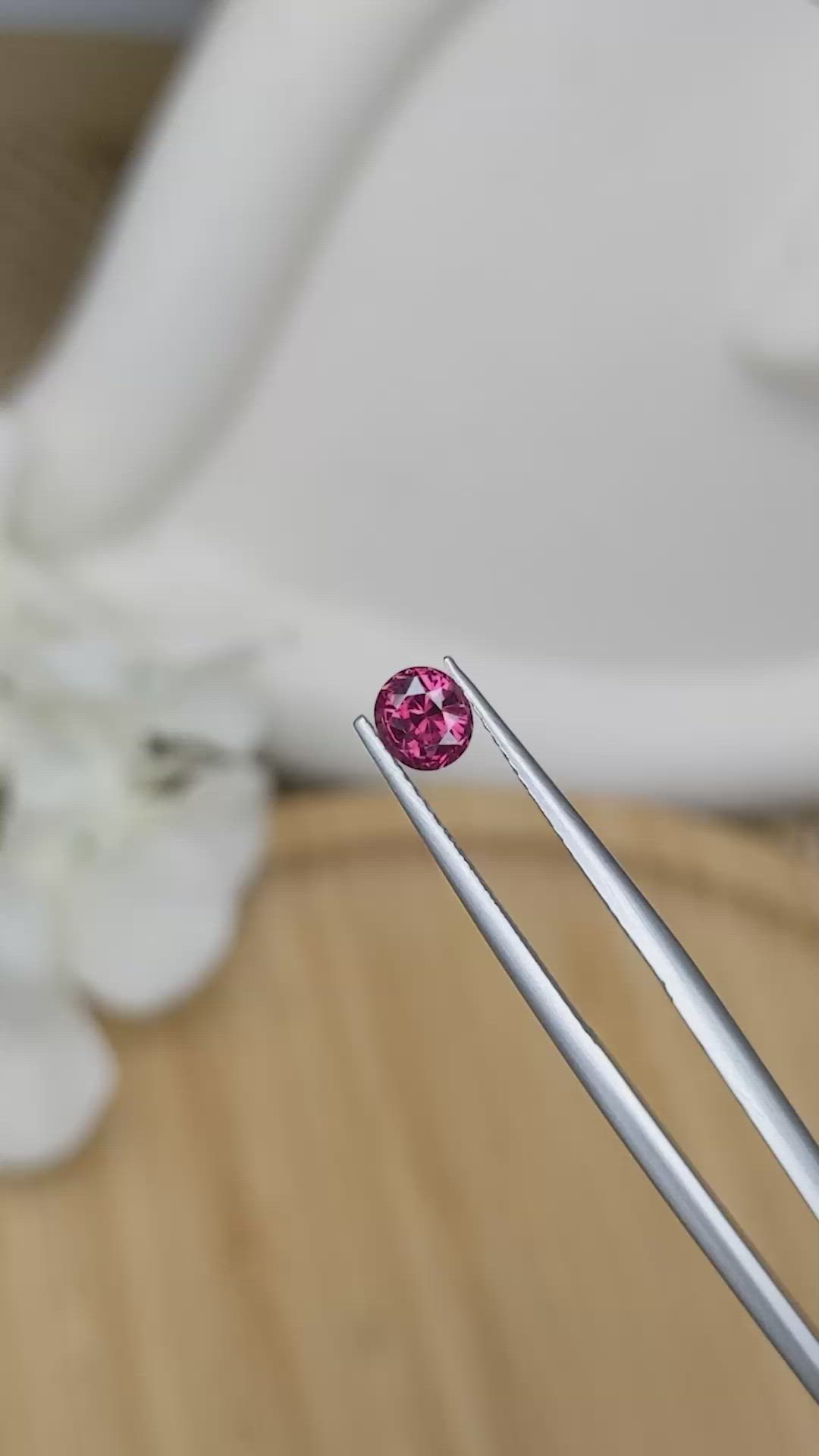 0.64 Ct. Pinkish Purple Garnet from Ceylon (Sri Lanka) Size Video