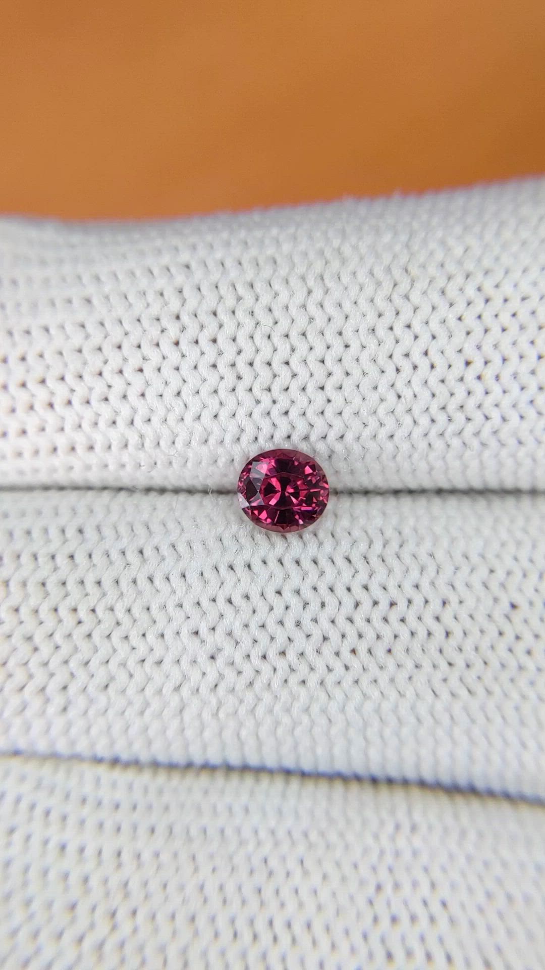 0.64 Ct. Pinkish Purple Garnet from Ceylon (Sri Lanka) Size Video