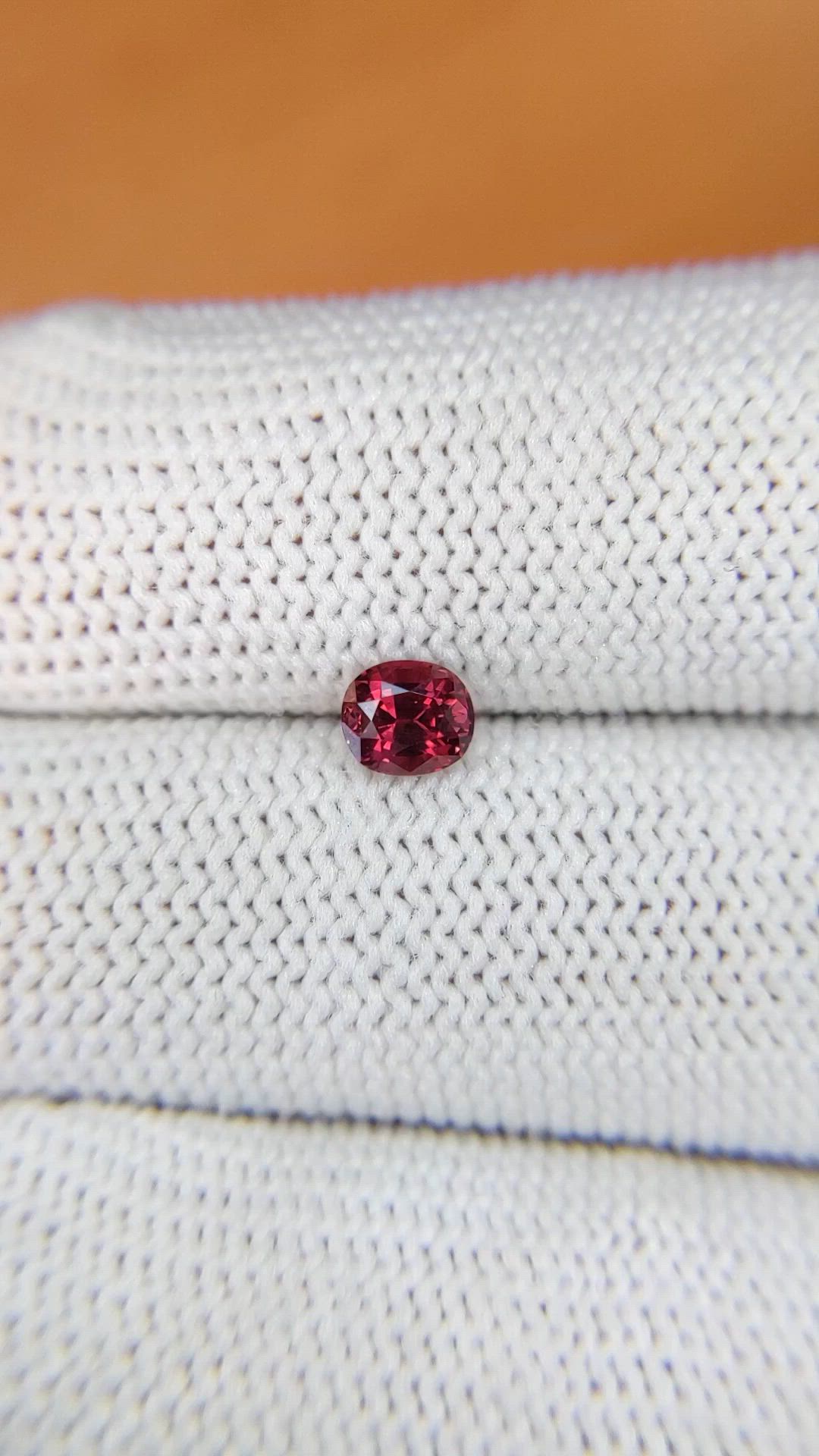 0.61 Ct. Pinkish Red Garnet from Ceylon (Sri Lanka) Size Video