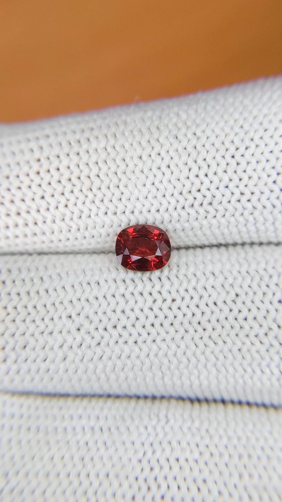 0.80 Ct. Red Garnet from Ceylon (Sri Lanka) Size Video