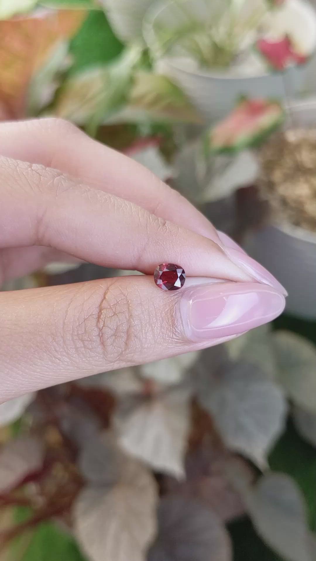 0.80 Ct. Red Garnet from Ceylon (Sri Lanka) Size Video
