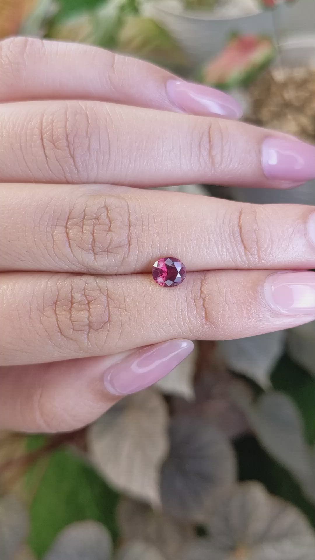 0.85 Ct. Red Garnet from Ceylon (Sri Lanka) Size Video