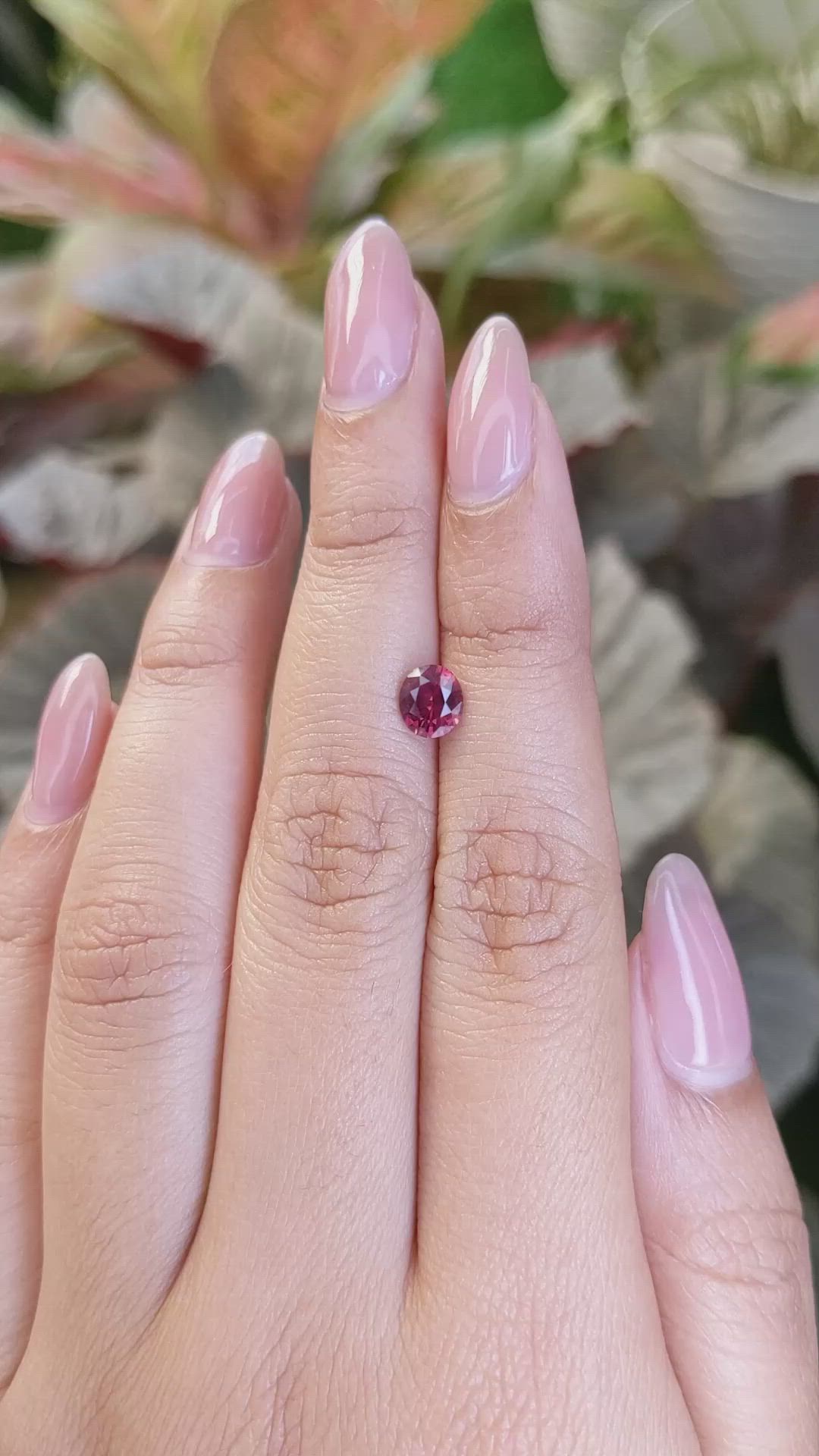 0.85 Ct. Red Garnet from Ceylon (Sri Lanka) Size Video