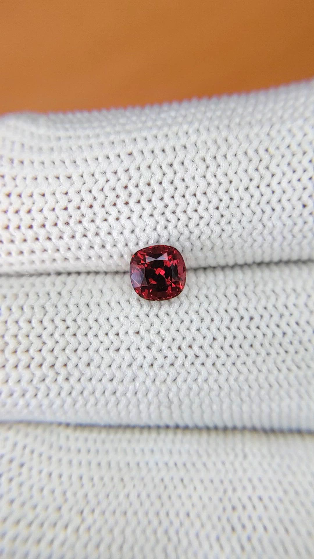 1.00 Ct. Red Garnet from Ceylon (Sri Lanka) Size Video