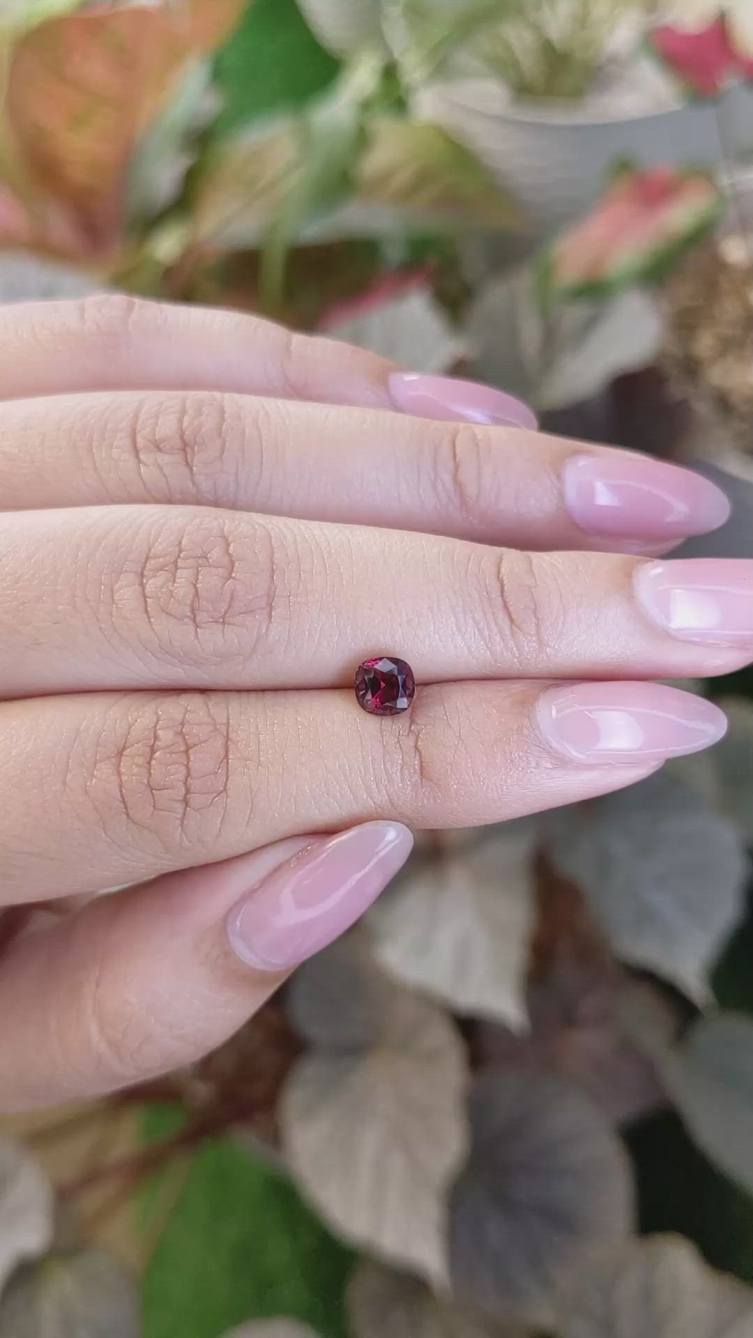 1.00 Ct. Red Garnet from Ceylon (Sri Lanka) Size Video