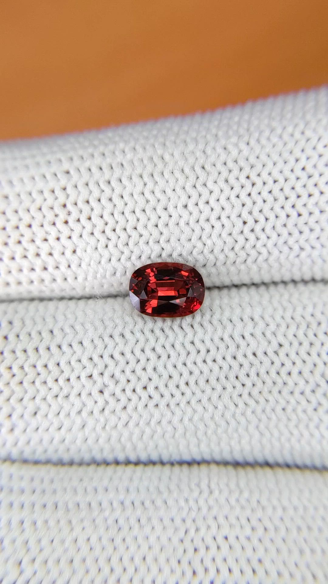 1.16 Ct. Purplish Red Garnet from Ceylon (Sri Lanka) Size Video