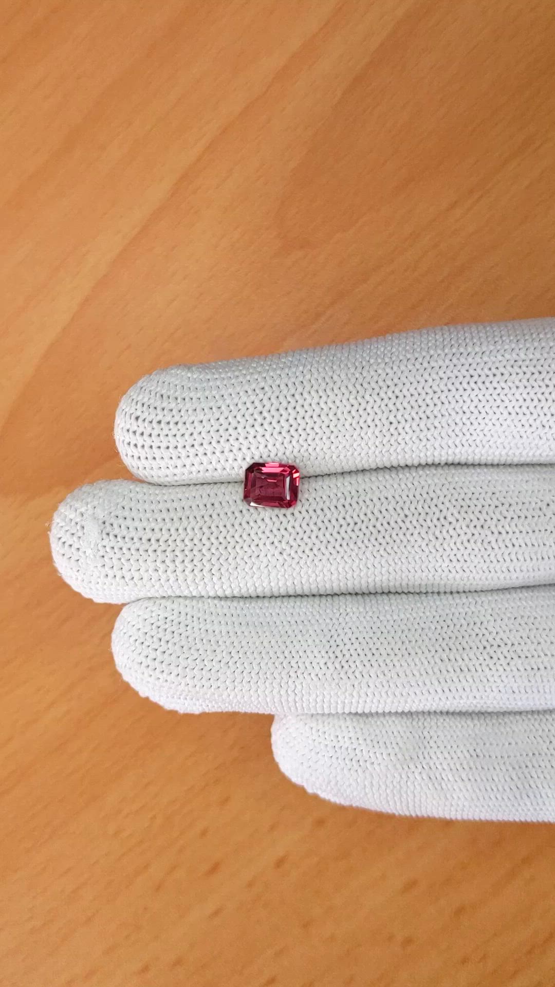 1.32 Ct. Reddish Pink Garnet from Ceylon (Sri Lanka) Size Video