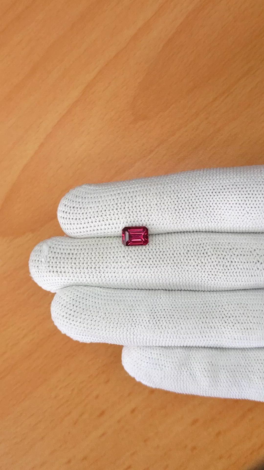1.54 Ct. Purplish Pink Garnet from Ceylon (Sri Lanka) Size Video