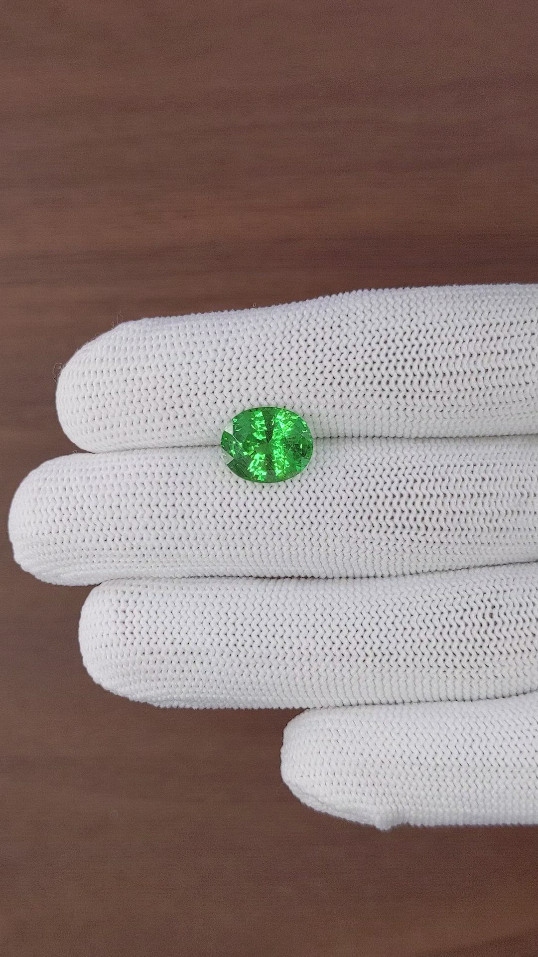 4.94 Ct. Tsavorite Garnet from Kenya Size Video