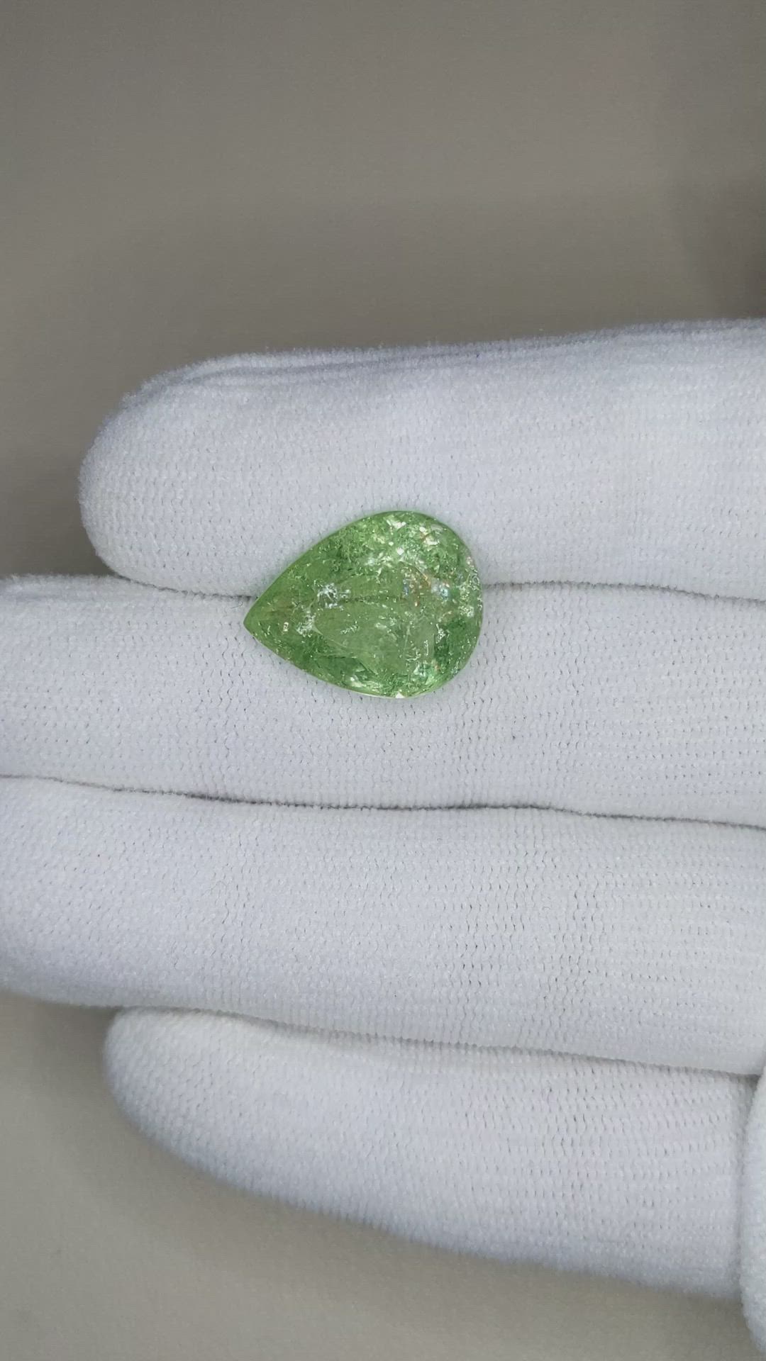 10.08 Ct. Green Paraiba Tourmaline from Mozambique Size Video