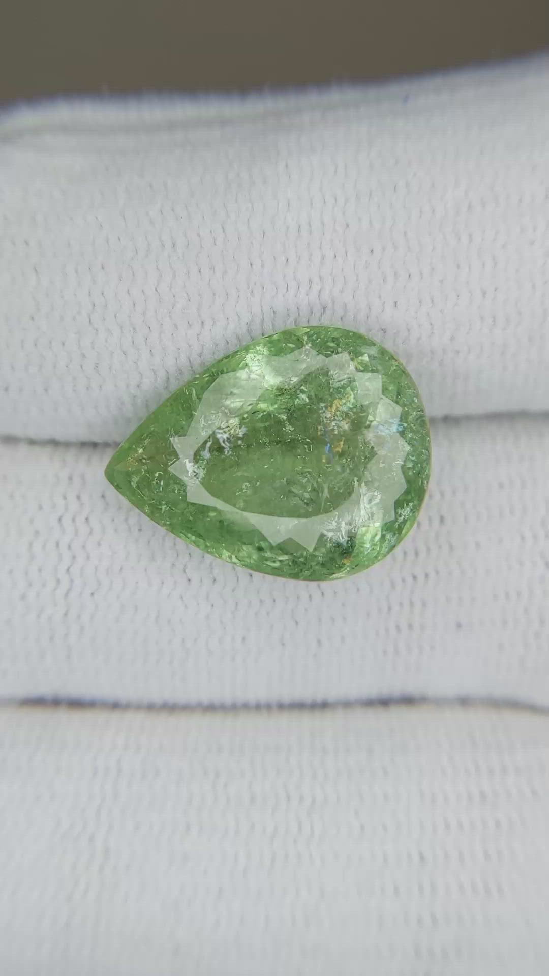 10.08 Ct. Green Paraiba Tourmaline from Mozambique Size Video
