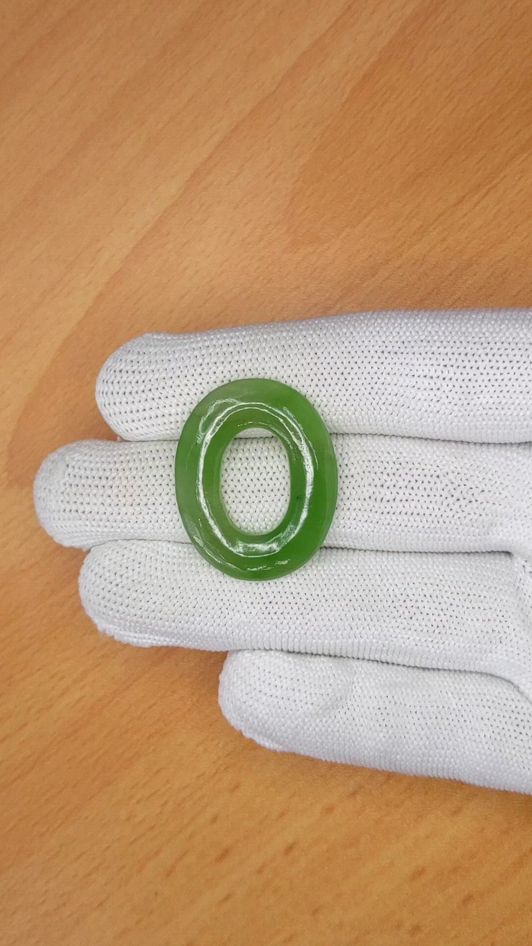 21.05 Ct. Green Cabochon Jade from Burma (Myanmar) Size Video