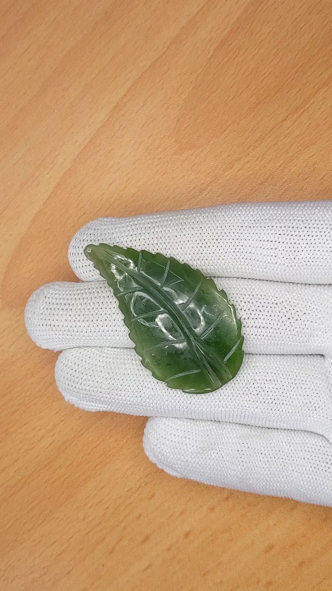30.92 Ct. Green Jade from Burma (Myanmar) Size Video