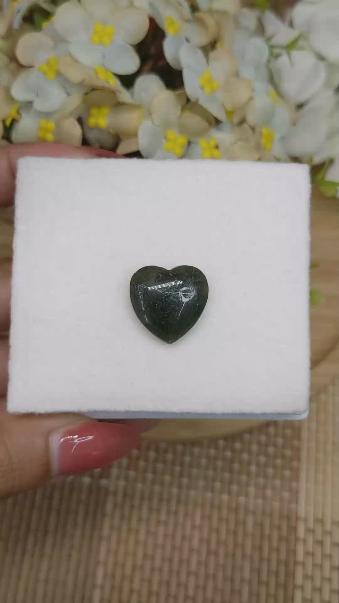 11.98 Ct. Green Cabochon Jade from Burma (Myanmar) Size Video