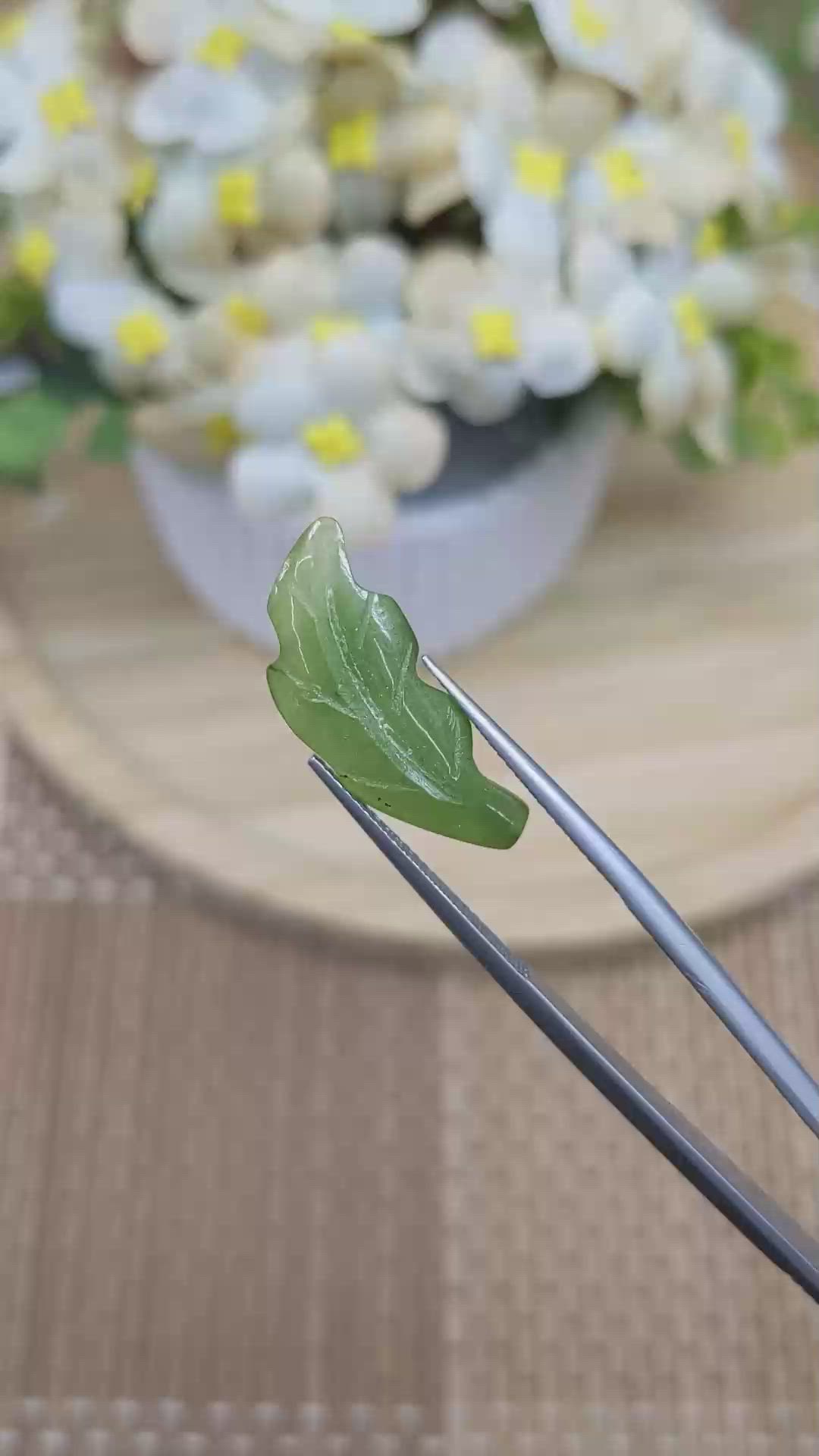 5.23 Ct. Green Jade from Burma (Myanmar) Size Video