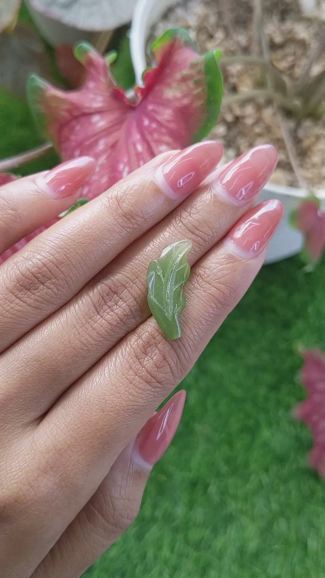 5.23 Ct. Green Jade from Burma (Myanmar) Size Video