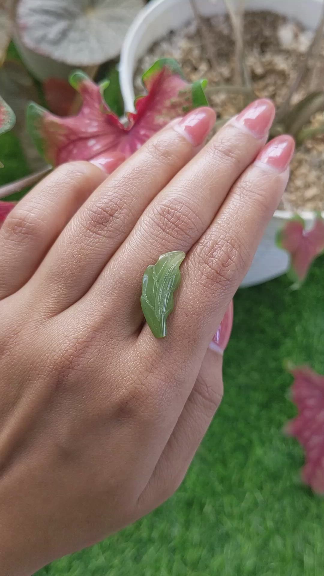 5.23 Ct. Green Jade from Burma (Myanmar) Size Video
