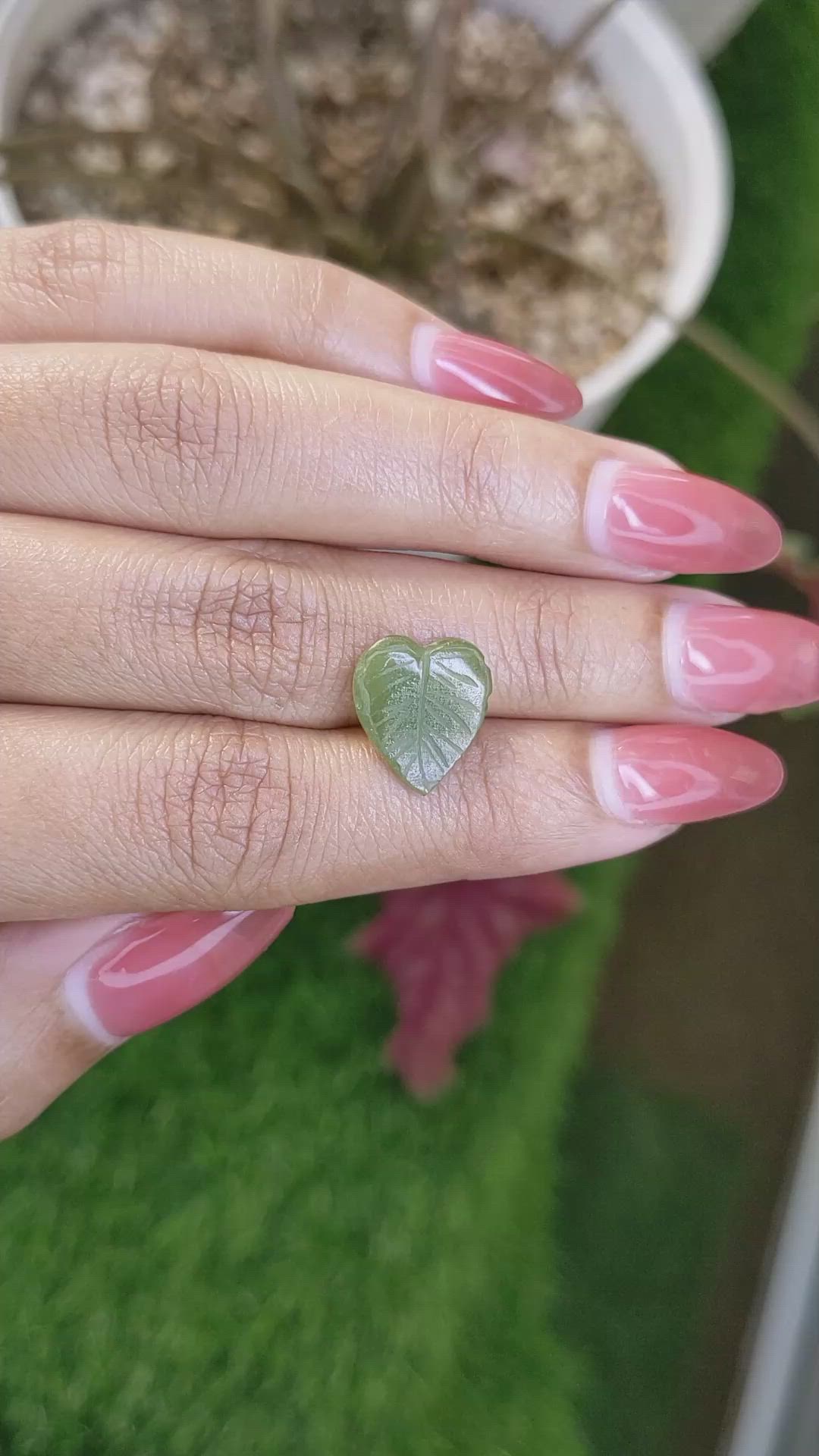 3.84 Ct. Green Jade from Burma (Myanmar) Size Video