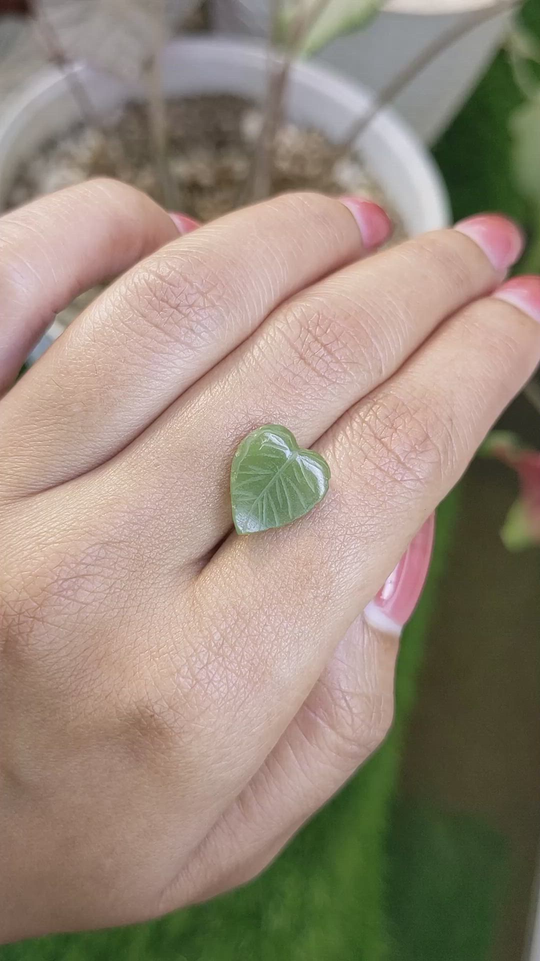 3.84 Ct. Green Jade from Burma (Myanmar) Size Video