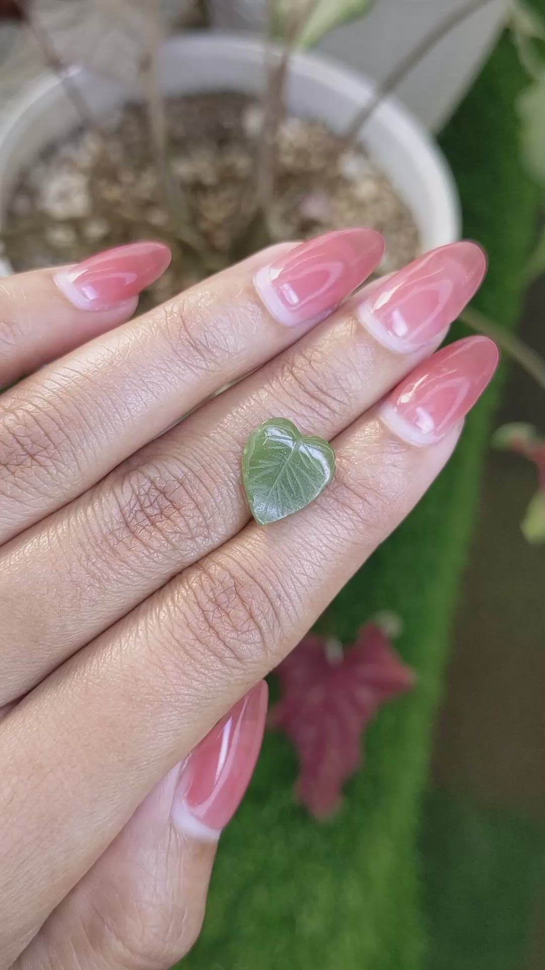 3.84 Ct. Green Jade from Burma (Myanmar) Size Video