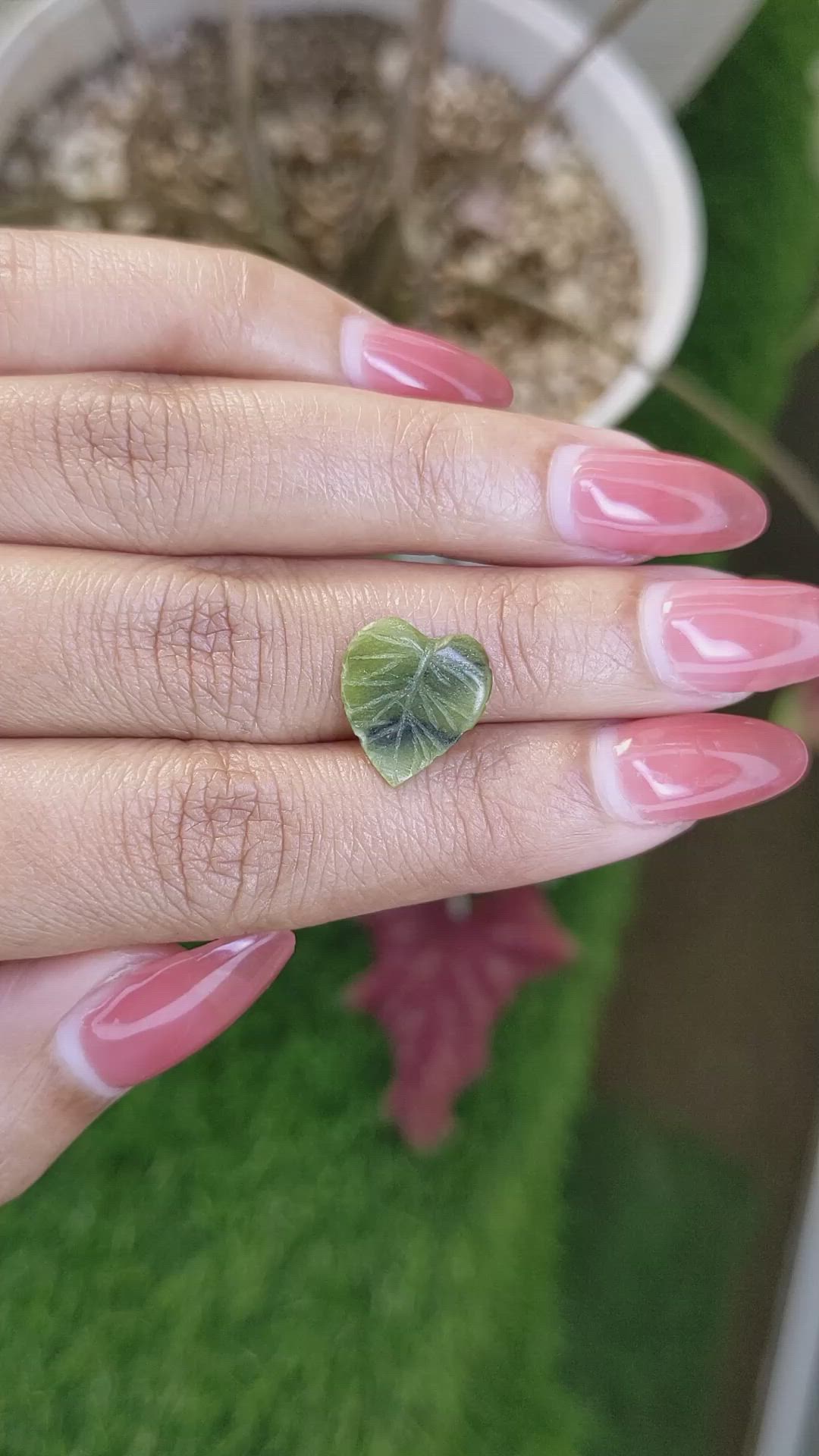 2.49 Ct. Green Jade from Burma (Myanmar) Size Video