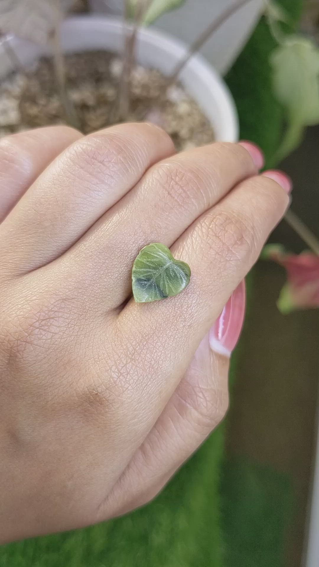 2.49 Ct. Green Jade from Burma (Myanmar) Size Video