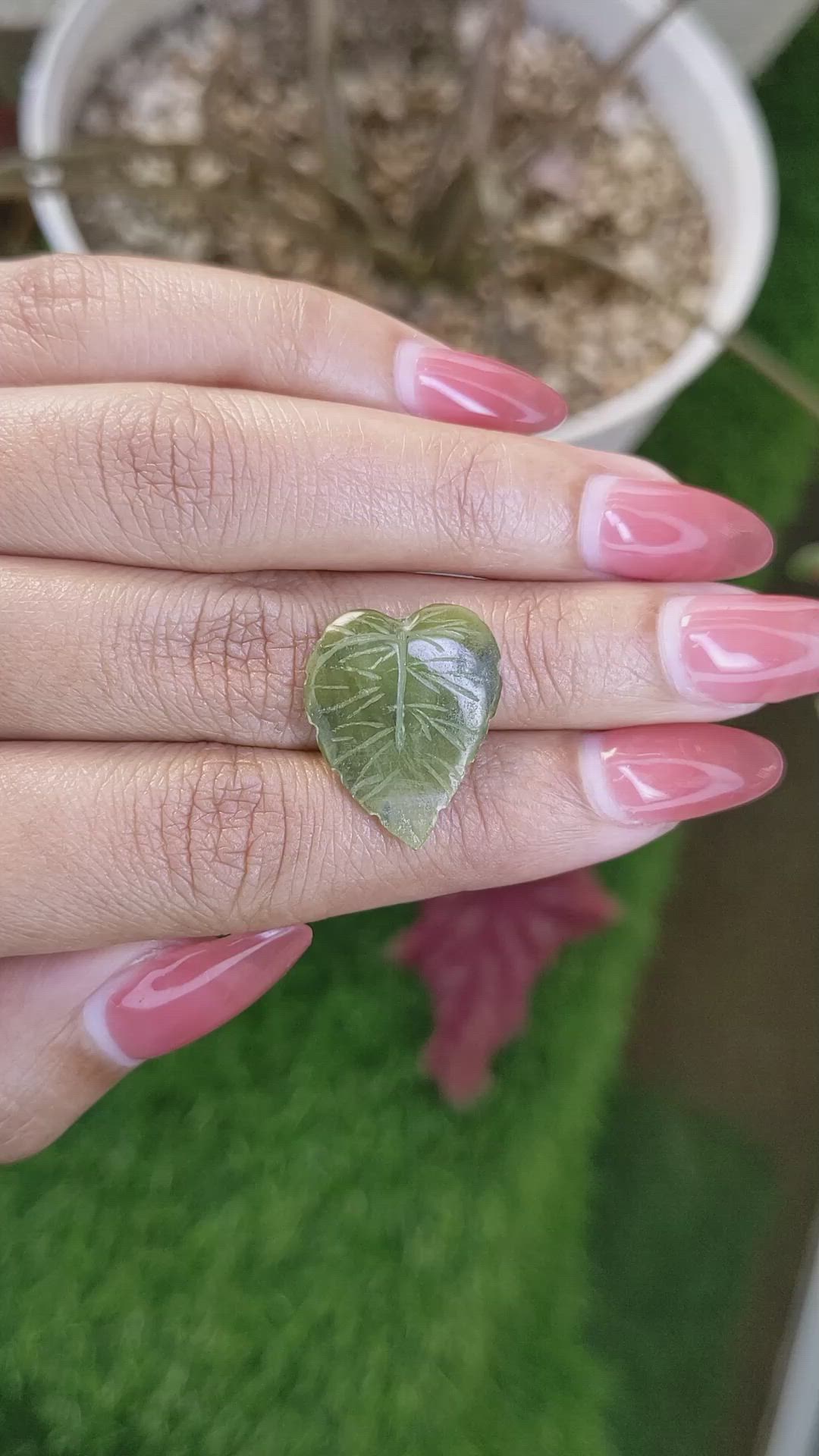 7.08 Ct. Green Jade from Burma (Myanmar) Size Video
