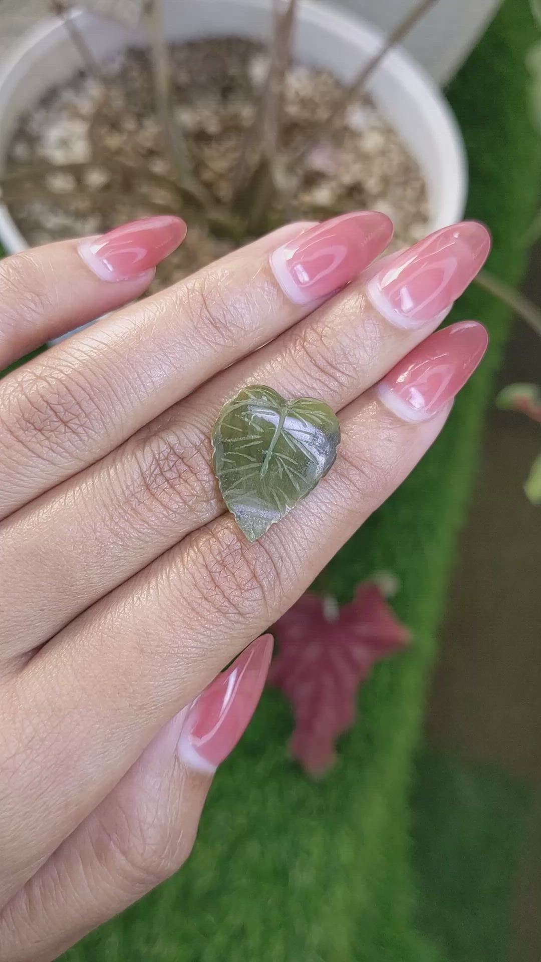 7.08 Ct. Green Jade from Burma (Myanmar) Size Video