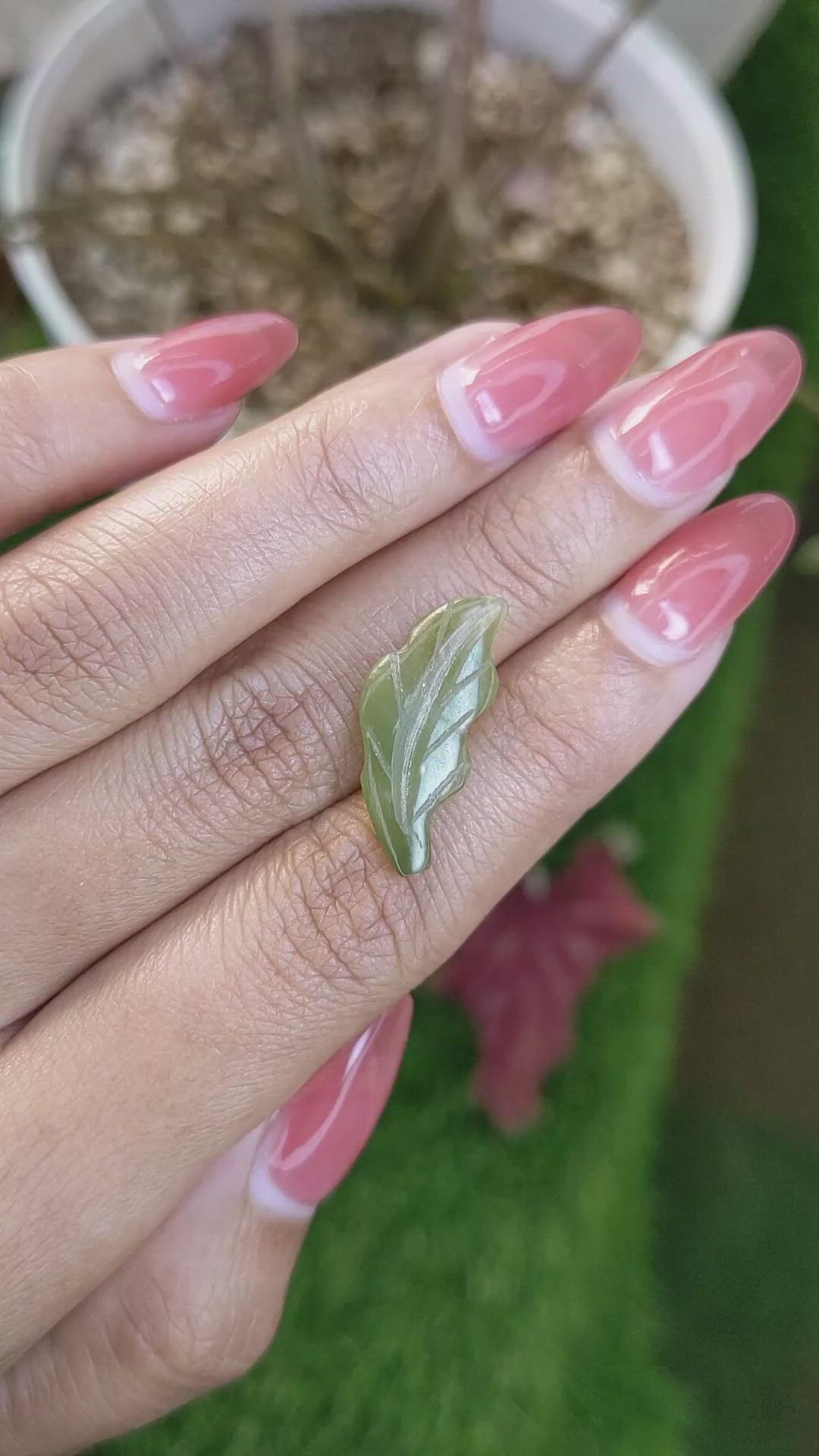 4.97 Ct. Green Jade from Burma (Myanmar) Size Video