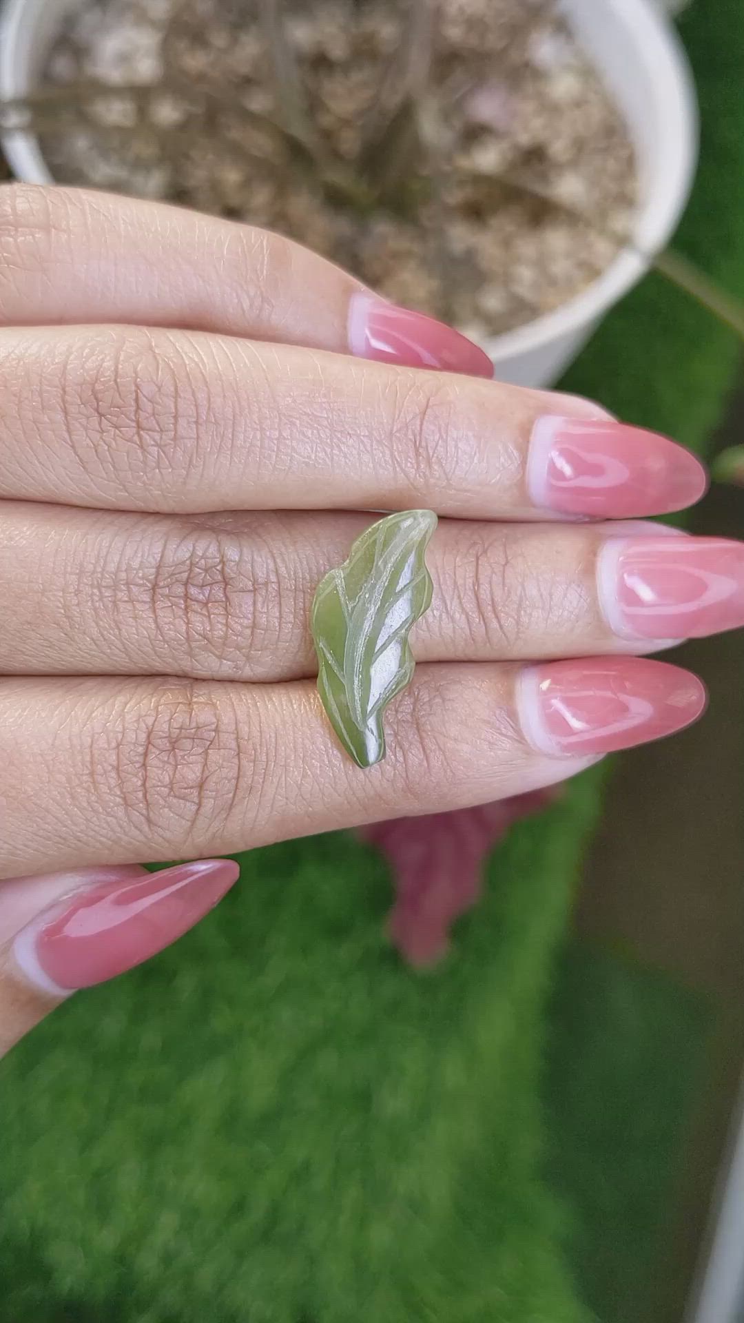 4.97 Ct. Green Jade from Burma (Myanmar) Size Video