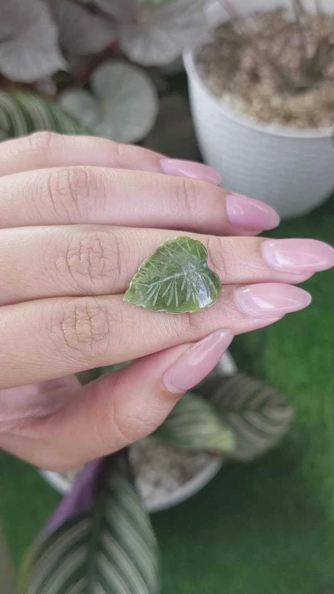 8.78 Ct. Green Jade from Burma (Myanmar) Size Video
