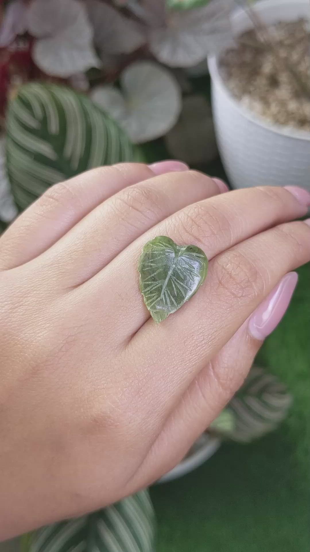 8.78 Ct. Green Jade from Burma (Myanmar) Size Video